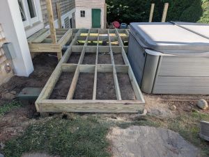 Before deck construction