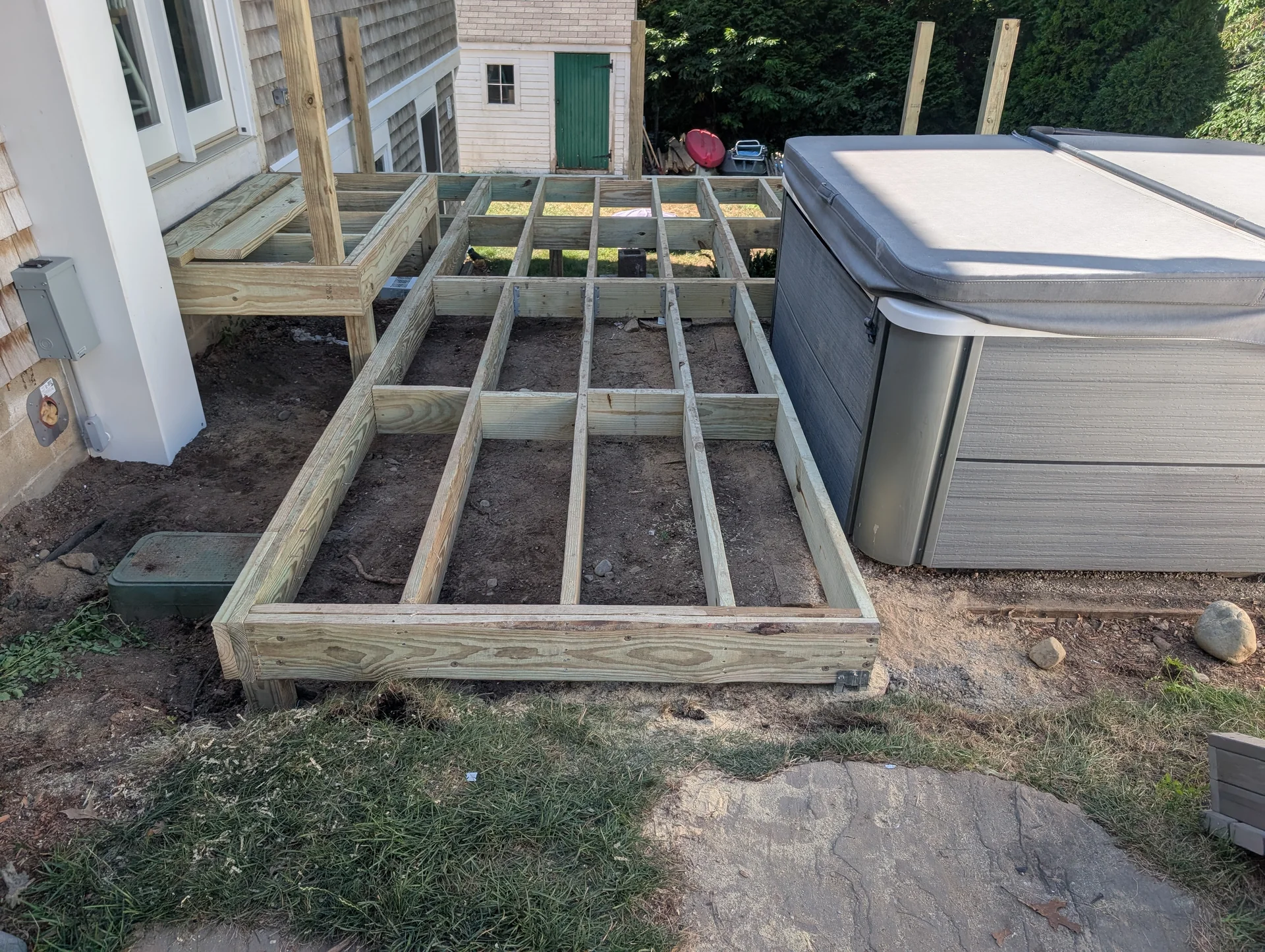 Before deck construction